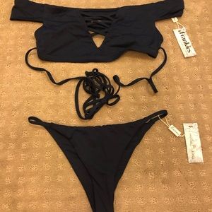 Frankie’s Bikinis Shiloh Set - Indigo NWT!
